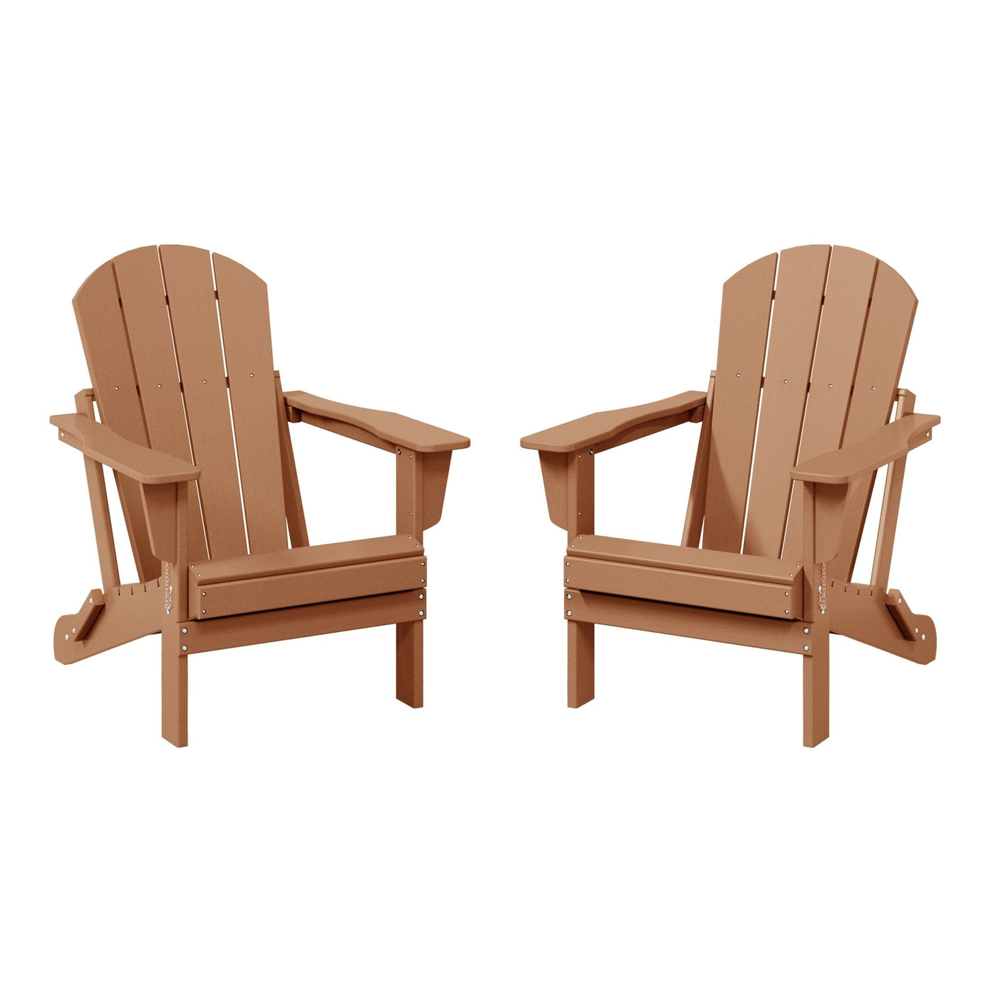 Chaises pliantes Adirondack Polytrends Laguna résistantes aux intempéries (lot de 2)