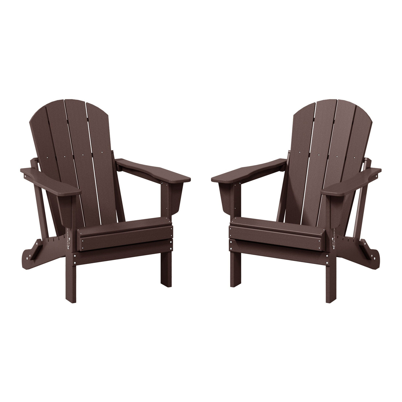 Chaises pliantes Adirondack Polytrends Laguna résistantes aux intempéries (lot de 2)