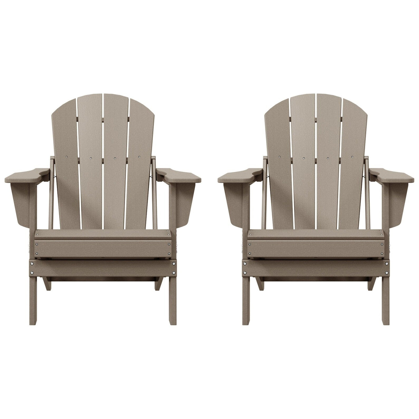 Chaises pliantes Adirondack Polytrends Laguna résistantes aux intempéries (lot de 2)