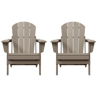 Chaises pliantes Adirondack Polytrends Laguna résistantes aux intempéries (lot de 2)
