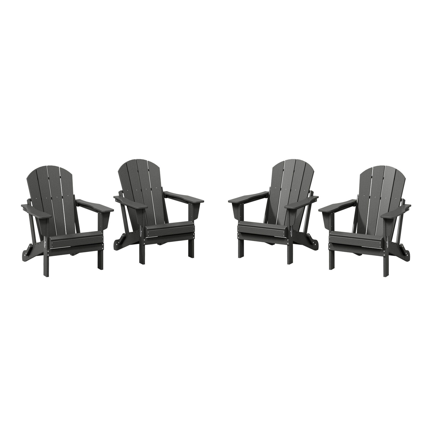 Chaises pliantes Adirondack Polytrends Laguna résistantes aux intempéries (lot de 4)
