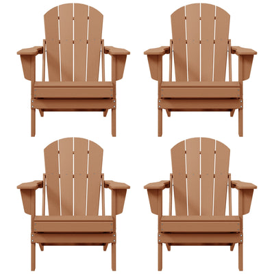 Chaises pliantes Adirondack Polytrends Laguna résistantes aux intempéries (lot de 4)
