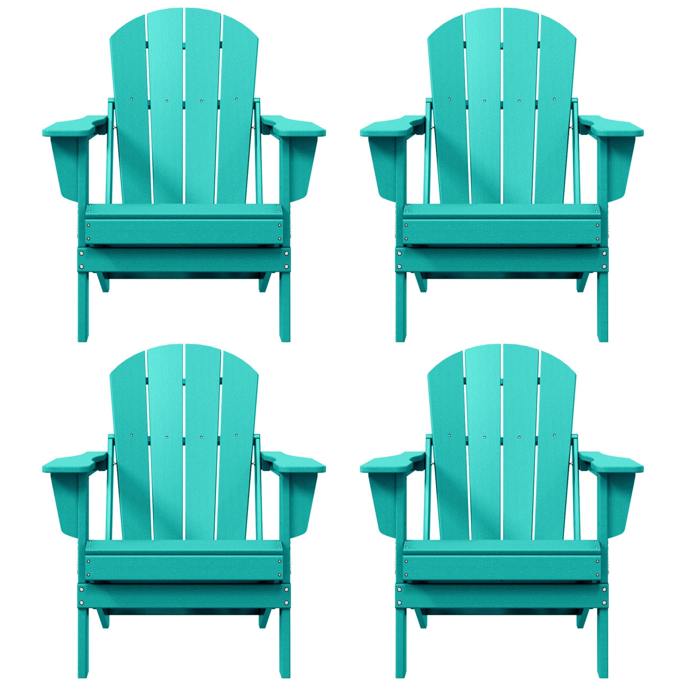 Chaises pliantes Adirondack Polytrends Laguna résistantes aux intempéries (lot de 4)