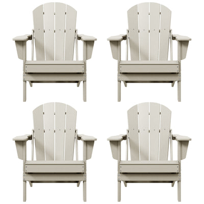 Chaises pliantes Adirondack Polytrends Laguna résistantes aux intempéries (lot de 4)