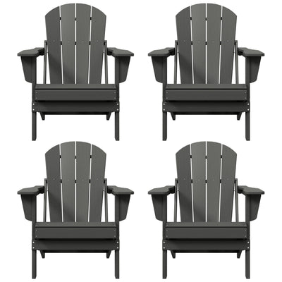 Chaises pliantes Adirondack Polytrends Laguna résistantes aux intempéries (lot de 4)