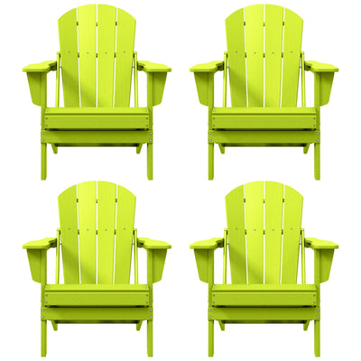 Chaises pliantes Adirondack Polytrends Laguna résistantes aux intempéries (lot de 4)