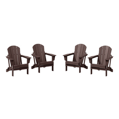 Chaises pliantes Adirondack Polytrends Laguna résistantes aux intempéries (lot de 4)