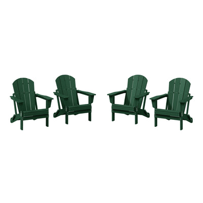 Chaises pliantes Adirondack Polytrends Laguna résistantes aux intempéries (lot de 4)