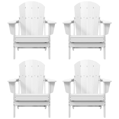 Chaises pliantes Adirondack Polytrends Laguna résistantes aux intempéries (lot de 4)