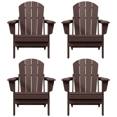 Chaises pliantes Adirondack Polytrends Laguna résistantes aux intempéries (lot de 4)