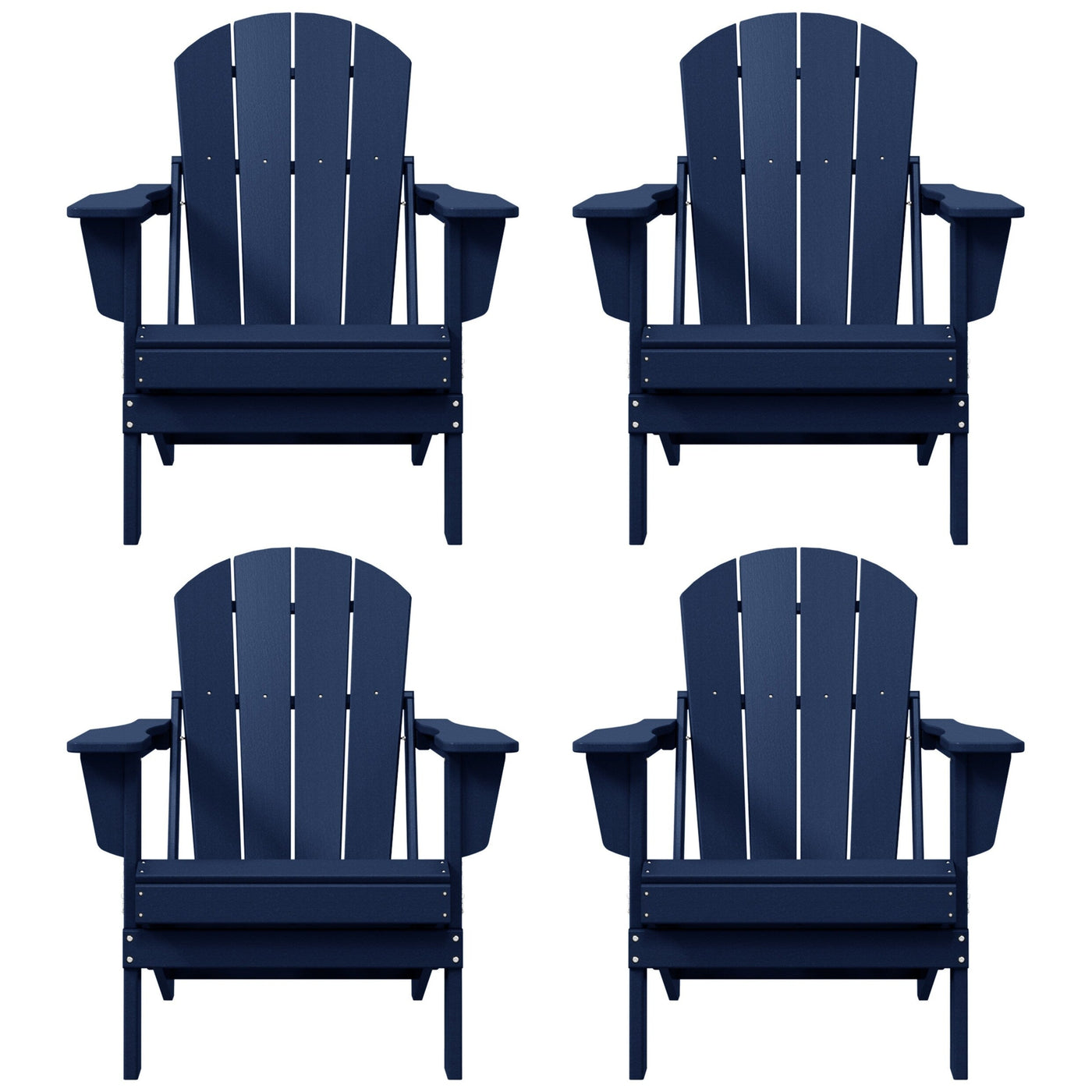 Chaises pliantes Adirondack Polytrends Laguna résistantes aux intempéries (lot de 4)