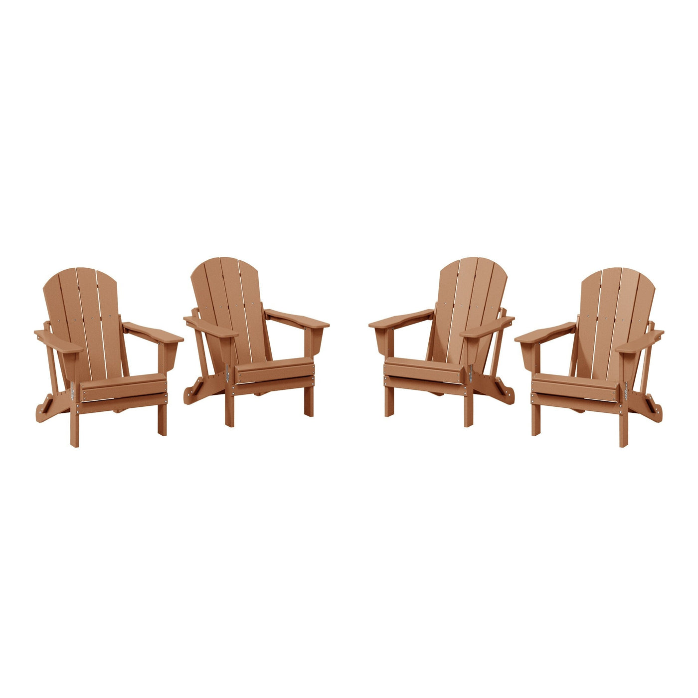 Chaises pliantes Adirondack Polytrends Laguna résistantes aux intempéries (lot de 4)