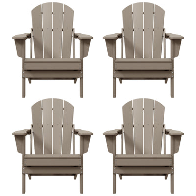 Chaises pliantes Adirondack Polytrends Laguna résistantes aux intempéries (lot de 4)
