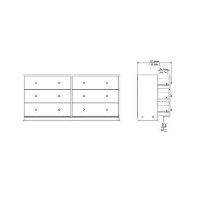 Porch &amp; Den Zoe Commode double à 6 tiroirs