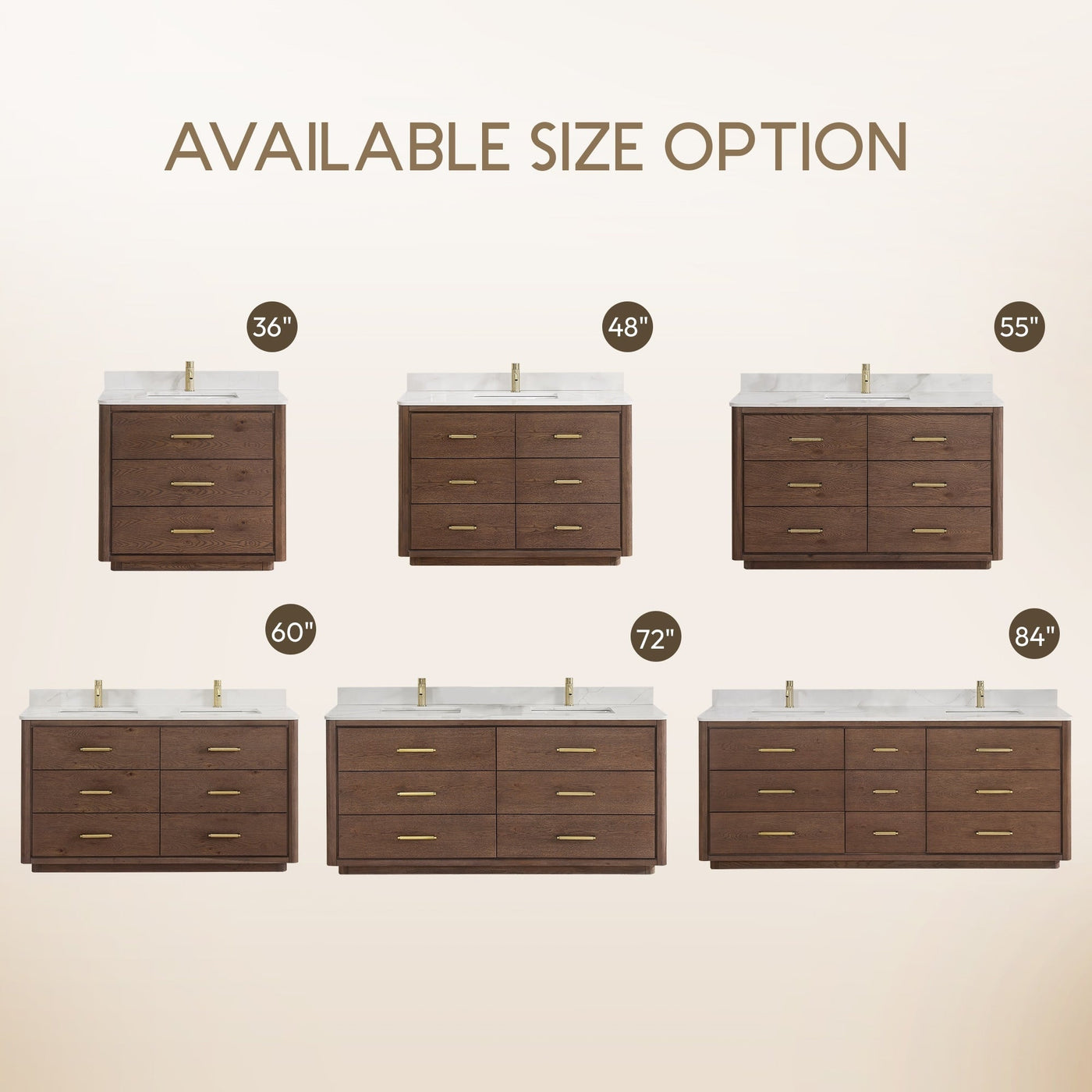 Meuble-lavabo Porto avec dessus en quartz blanc sans miroir