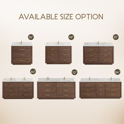 Meuble-lavabo Porto avec dessus en quartz blanc sans miroir