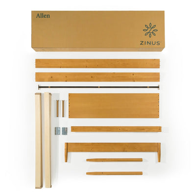 Cadre de lit plateforme en bois du milieu du siècle Priage par ZINUS