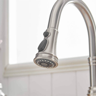 Robinet de cuisine à tirette, poignée unique, robinet d'évier de cuisine moderne à un trou avec douchette extractible, robinet de lavabo avec plaque de pont