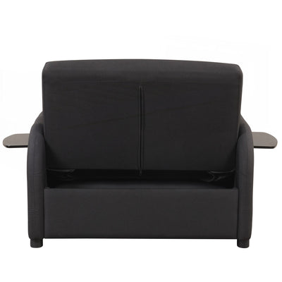 Canapé-lit gigogne 3 en 1 avec table à 2 oreilles