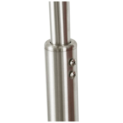 Lampadaire arqué réglable en acier Q-Max 81 avec abat-jour extra large et base en marbre