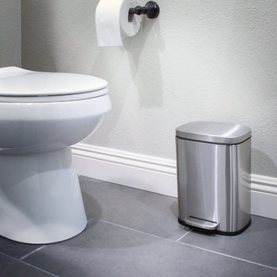 Poubelles Qualiazero 13,2 GAL plus deux poubelles rectangulaires à pédale 1,3 GAL - Combo familial