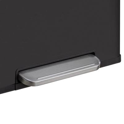 Poubelle de recyclage rectangulaire Qualiazero 16 gal (unité double 8 gal) - Acier inoxydable