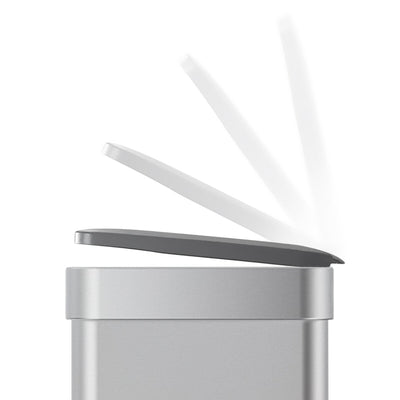 Poubelle de recyclage rectangulaire Qualiazero 16 gal (unité double 8 gal) - Acier inoxydable