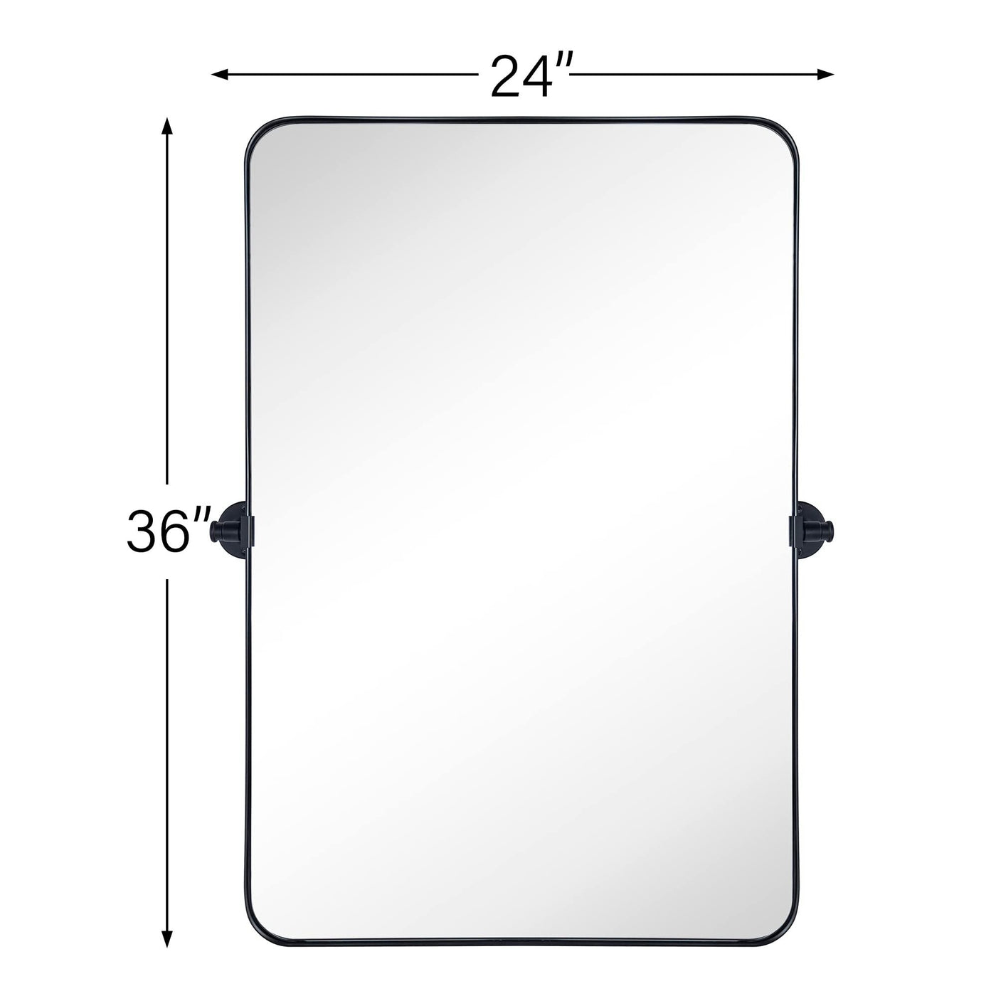 Miroir mural rectangulaire pivotant et inclinable en métal TEHOME Jonathan