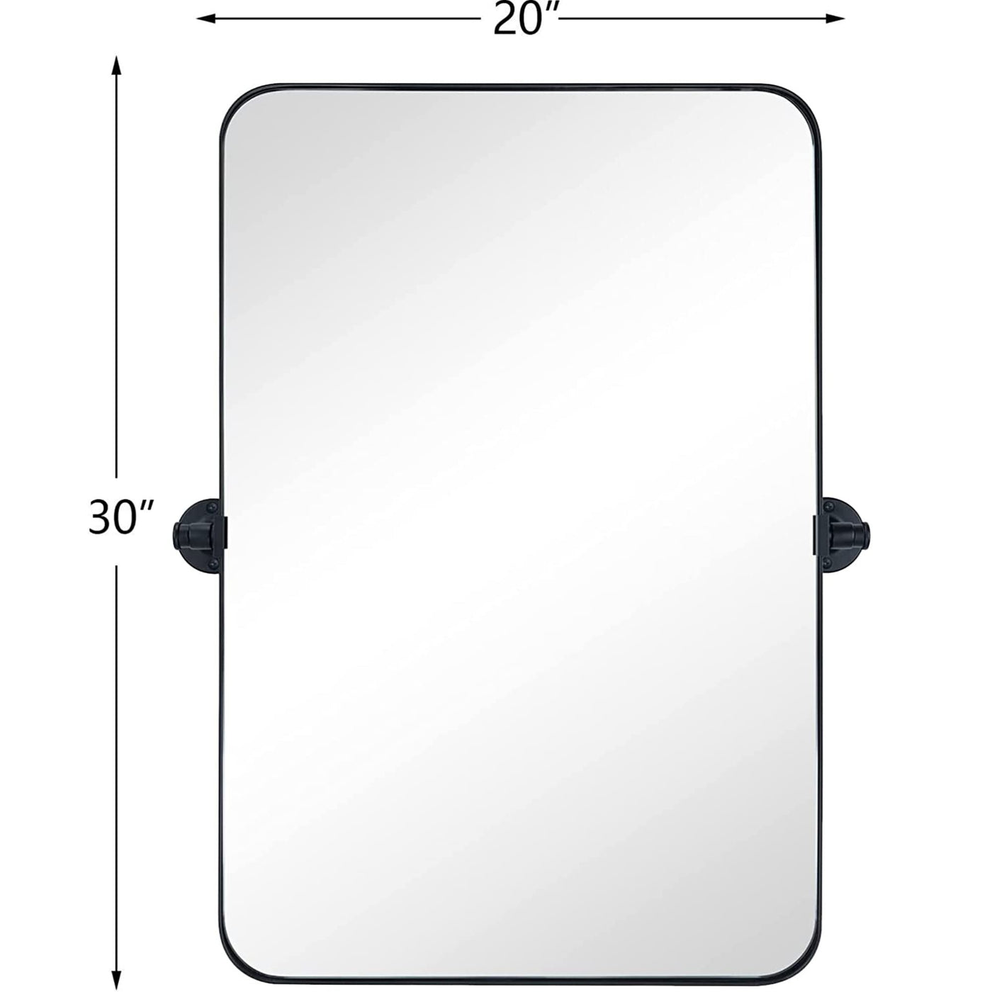 Miroir mural rectangulaire pivotant et inclinable en métal TEHOME Jonathan