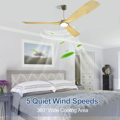 Ventilateur de plafond à distance avec lumières encastrées