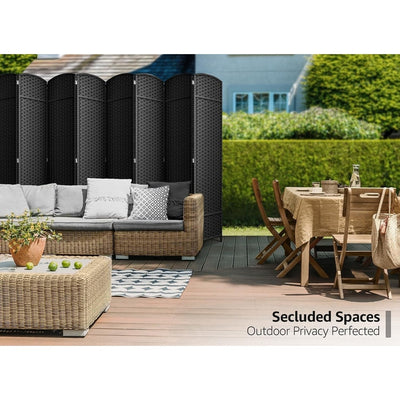 Cloison de séparation pliable et brise-vue haute, 8 panneaux – 244 cm (L) x 49,5 cm (l) x 175 cm (H)