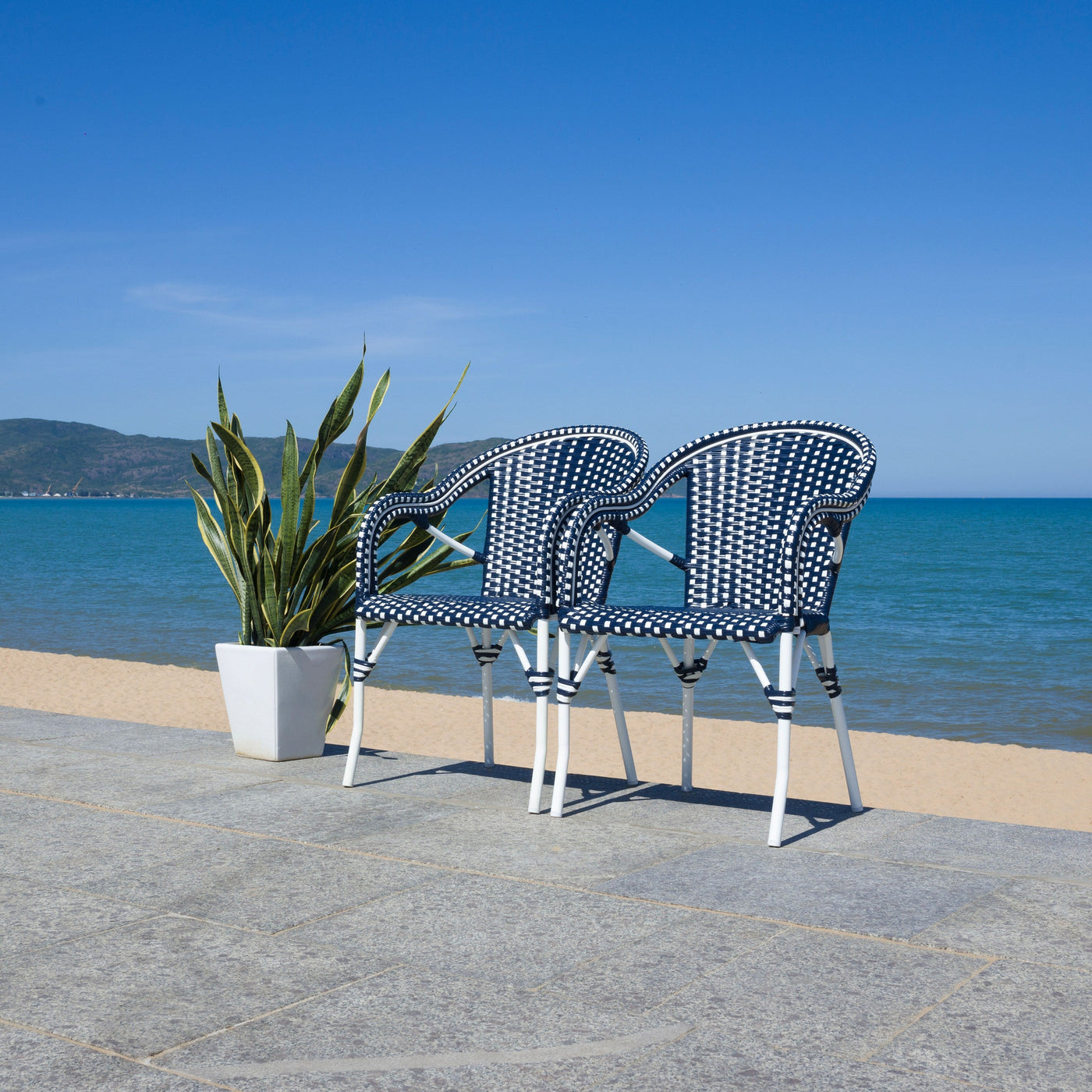 Fauteuil SAFAVIEH Doreth (lot de 2) - 23 L x 36 P x 25 H