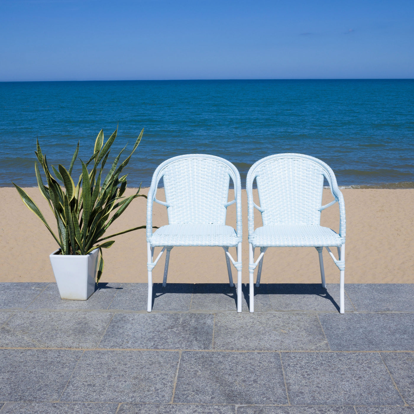 Fauteuil SAFAVIEH Doreth (lot de 2) - 23 L x 36 P x 25 H