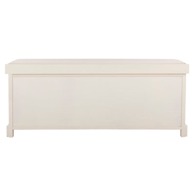 Banc de rangement SAFAVIEH Eola gris/blanc - 47 x 16,1 x 19,9 - 47 L x 16 P x 20 H