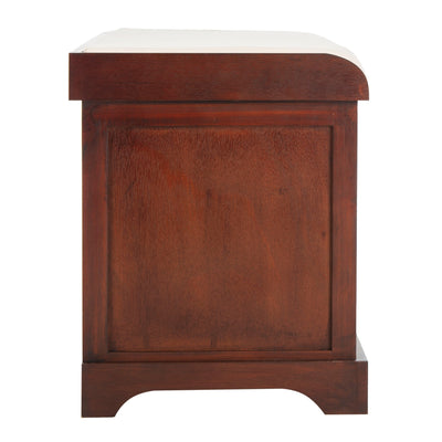 Banc de rangement tressé marron Euphemia de SAFAVIEH - 33,5 x 16,1 x 19,9 - 34 L x 16 P x 20 H