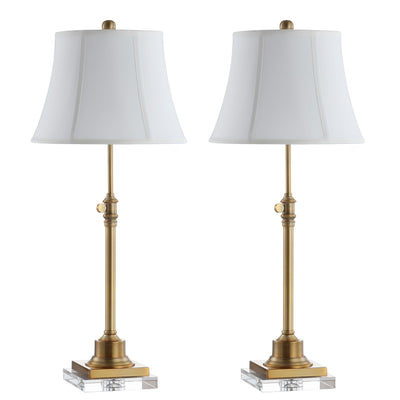 SAFAVIEH Lighting Amande Lot de 2 lampes de table à hauteur réglable 27-31 pouces (13 L x 13 P x 31 H)