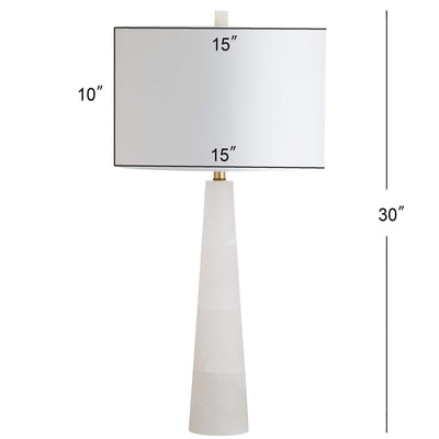 Lampe de table à DEL SAFAVIEH Lighting Giorgiana 30 pouces en albâtre - 15 x 15 x 30 - 15 L x 15 P x 30 H