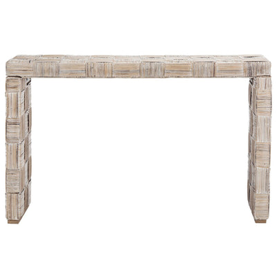 Console en rotin Mindel SAFAVIEH - 51 L x 14 P x 32 H