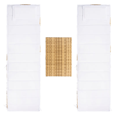 Ensemble de chaises longues d'extérieur Blaguna 3 pièces SAFAVIEH - 83 L x 20 P x 24 H