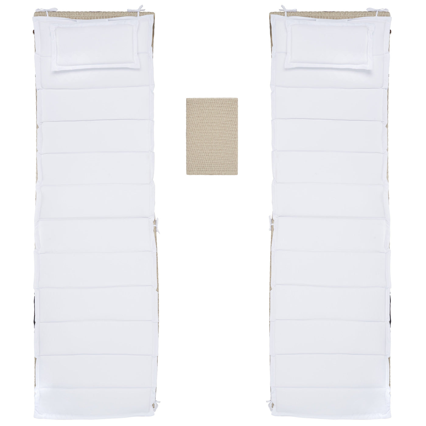 Ensemble de chaises longues d'extérieur Blaguna 3 pièces SAFAVIEH - 83 L x 20 P x 24 H