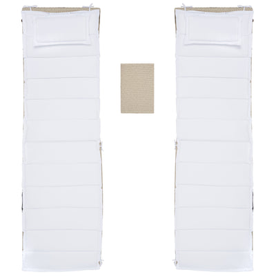 Ensemble de chaises longues d'extérieur Blaguna 3 pièces SAFAVIEH - 83 L x 20 P x 24 H