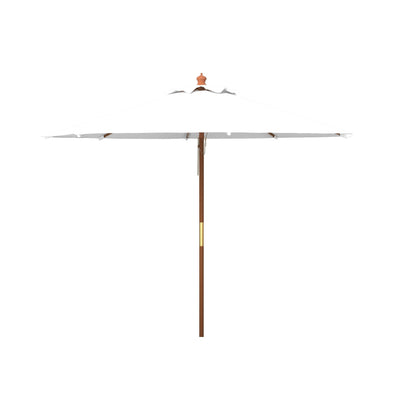 Parasol de marché à poulie en bois SAFAVIEH Outdoor Glauca de 11 pieds