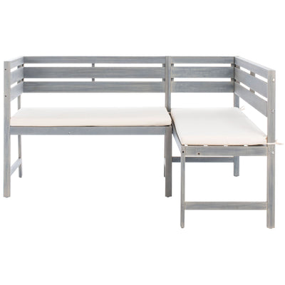 Ensemble de salon d'angle d'extérieur Kenna 3 pièces pour balcon SAFAVIEH - 39 L x 19 P x 33 H