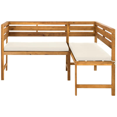 Ensemble de salon d'angle d'extérieur Kenna 3 pièces pour balcon SAFAVIEH - 39 L x 19 P x 33 H