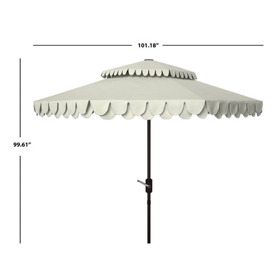 Parasol double toit SAFAVIEH Outdoor Kjerstin Valance 9 pieds