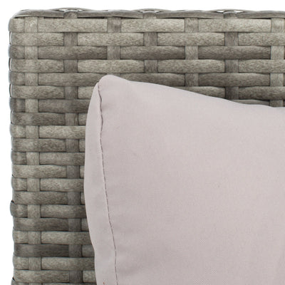 Lit de repos d'extérieur SAFAVIEH Taniyah en osier avec oreiller et coussins - 53 L x 28 P x 62 H