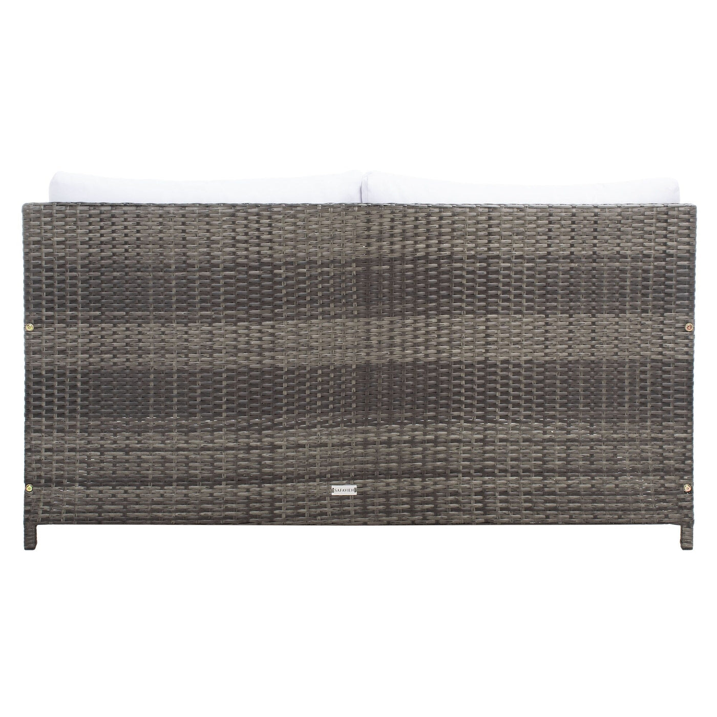 Lit de repos d'extérieur SAFAVIEH Taniyah en osier avec oreiller et coussins - 53 L x 28 P x 62 H