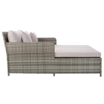 Lit de repos d'extérieur SAFAVIEH Taniyah en osier avec oreiller et coussins - 53 L x 28 P x 62 H