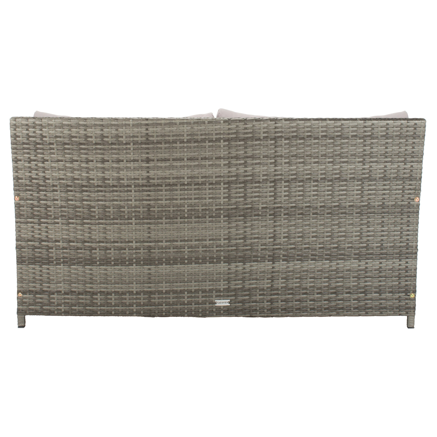 Lit de repos d'extérieur SAFAVIEH Taniyah en osier avec oreiller et coussins - 53 L x 28 P x 62 H