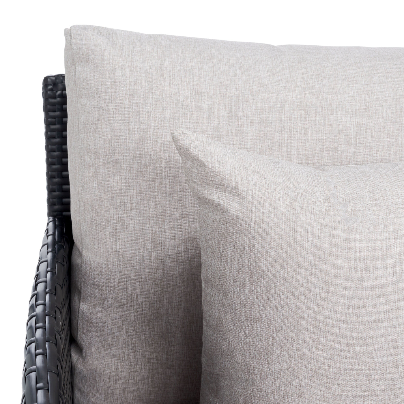 Lit de repos d'extérieur SAFAVIEH Taniyah en osier avec oreiller et coussins - 53 L x 28 P x 62 H